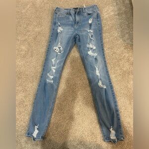 Hollister, curvy high-rise, super skinny jeans